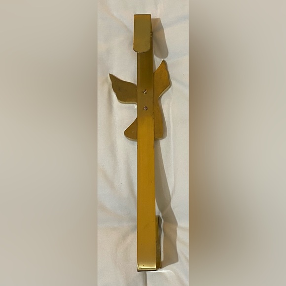 Vintage Brass Angel Wreath Hanger - Picture 6 of 9